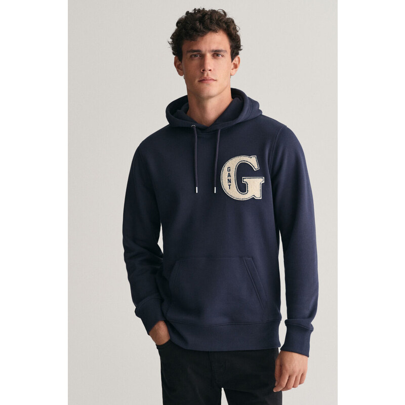 MIKINA GANT G GRAPHIC HOODIE EVENING BLUE 47308543