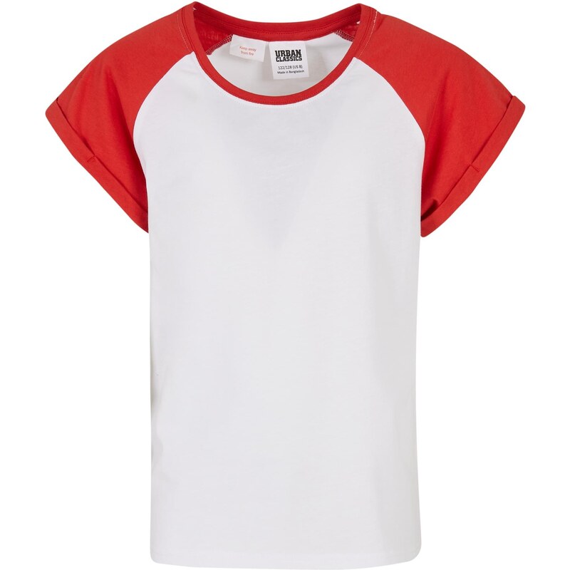 E-shop Urban Classics Girls contrasting raglan t-shirt white/large