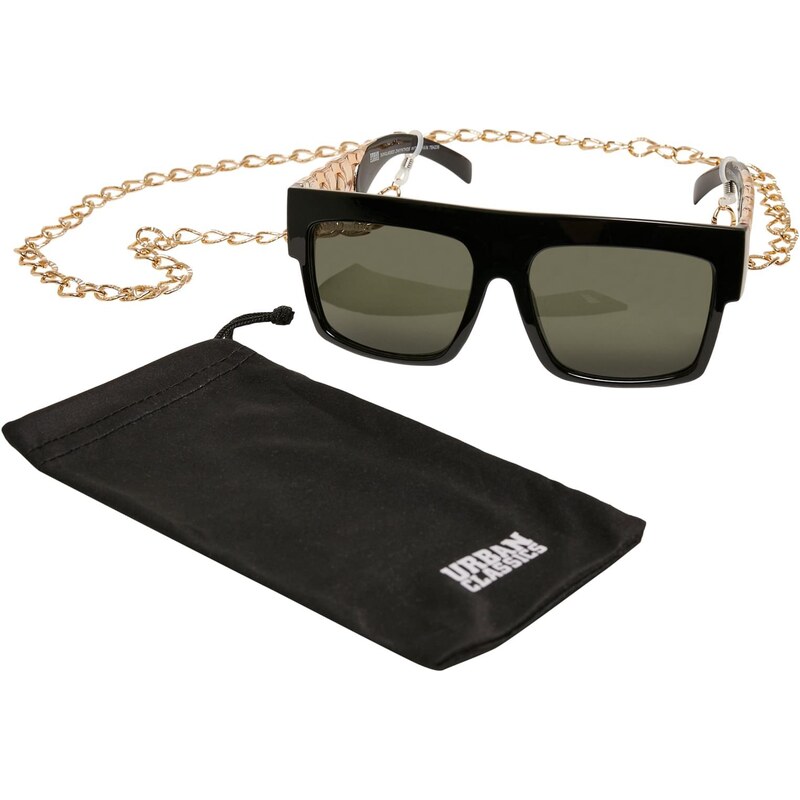 Urban Classics Zakynthos Sunglasses with Chain - Black 50679652
