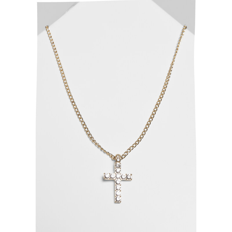 Urban Classics Náhrdelník s krížikom - zlatá farba 67163527