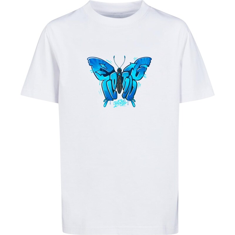 E-shop Mister Tee Childrens Floating T-Shirt Butterfly White