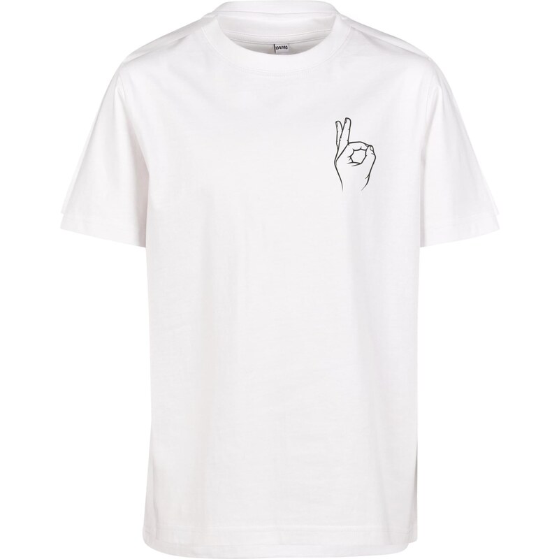 E-shop Mister Tee Childrens T-shirt Easy Sign, white