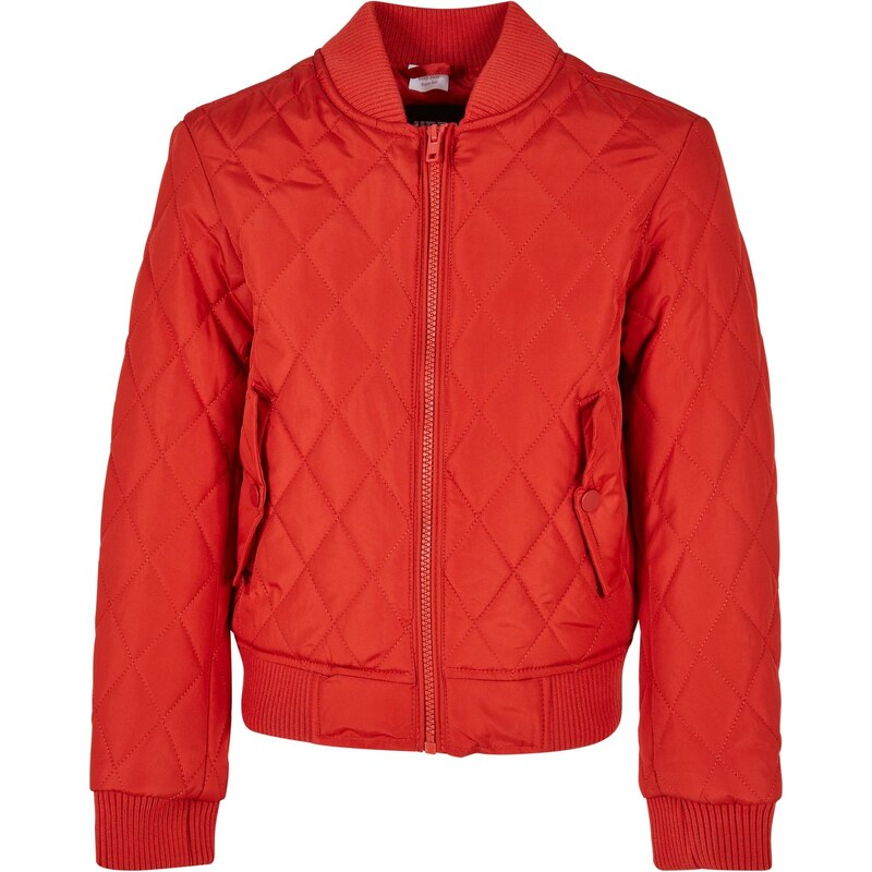 Urban Classics Girls Diamond Quilt Nylon Jacket Huge Red 50678381