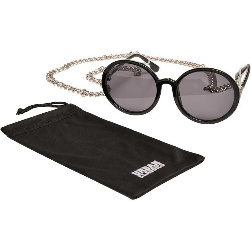 Urban Classics Cannes sunglasses with chain black 50649029