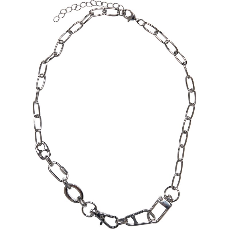 Urban Classics Necklace with different clasps - silver color 50645043