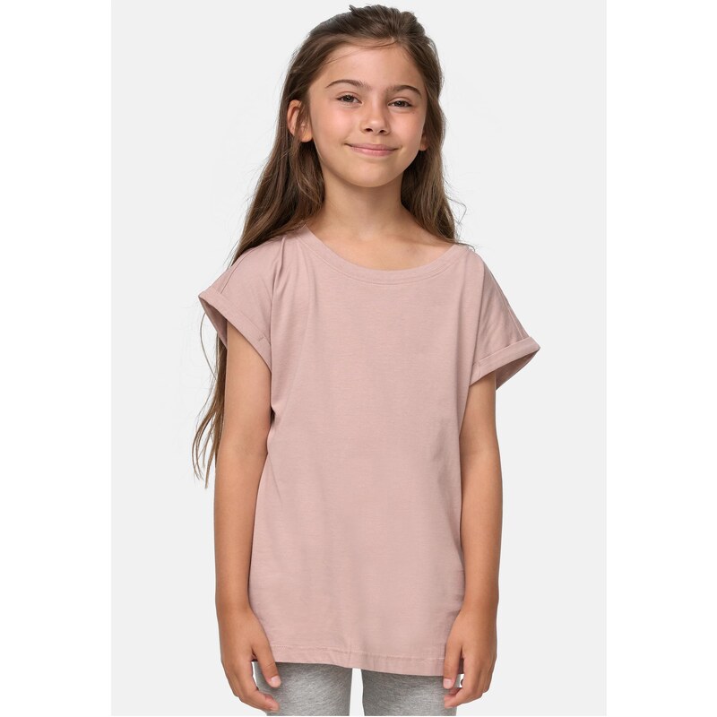 Urban Classics Girls organic T-shirt with extended shoulder dukrose 50663748