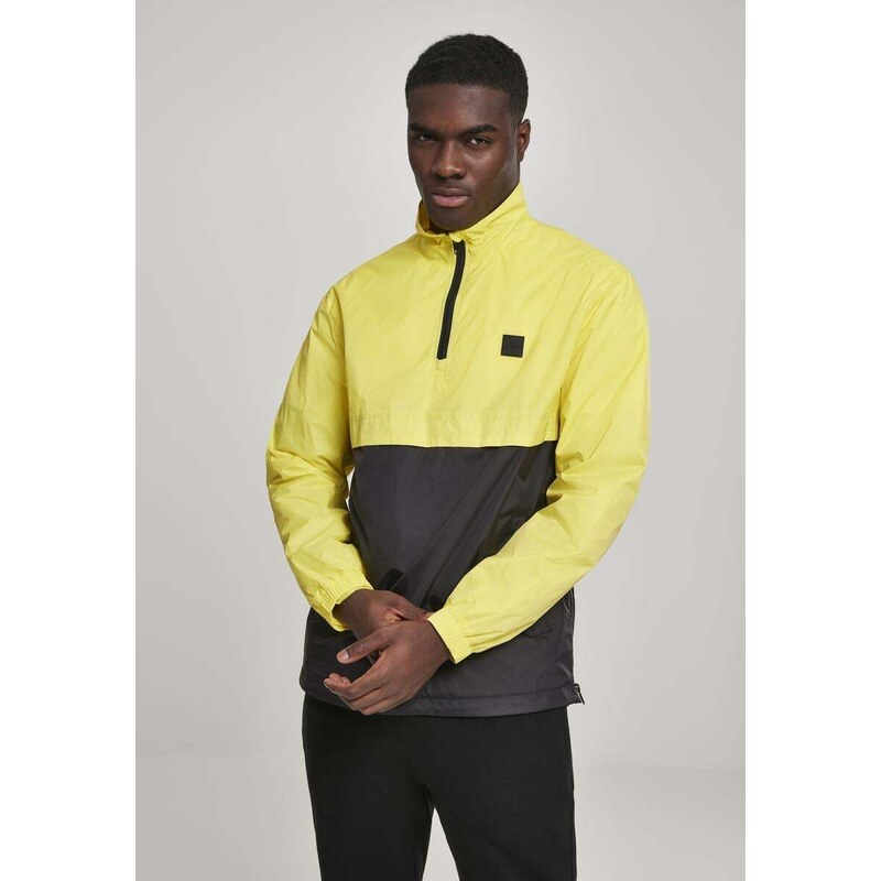 Urban Classics Stand Up Collar Pull Over Jacket Light Yellow/blk 50678557