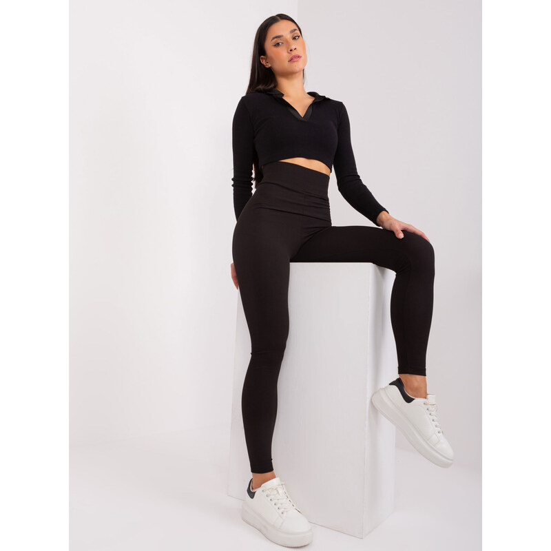 RUE PARIS Leggings-LO-LG-LK-535-01.81-black 64687025