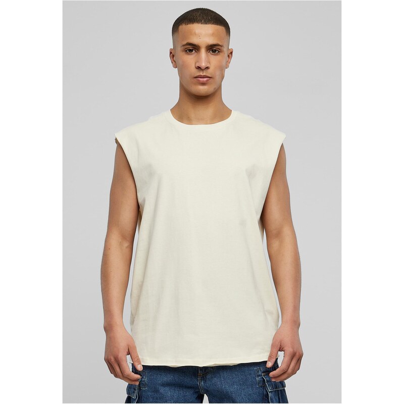Urban Classics White Sand Sleeveless T-Shirt with Open Edge 51043594