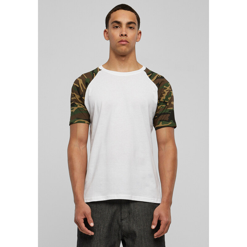 Urban Classics Raglan contrasting t-shirt wht/woodcamo 50663283