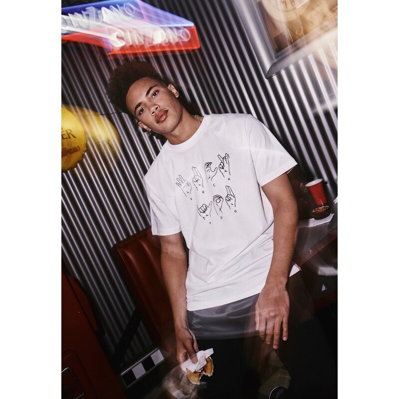 Mister Tee FU Sign Language T-Shirt White 50686104