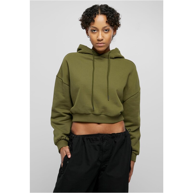 Urban Classics Ladies Cropped Heavy Hoody summerolive 50604084