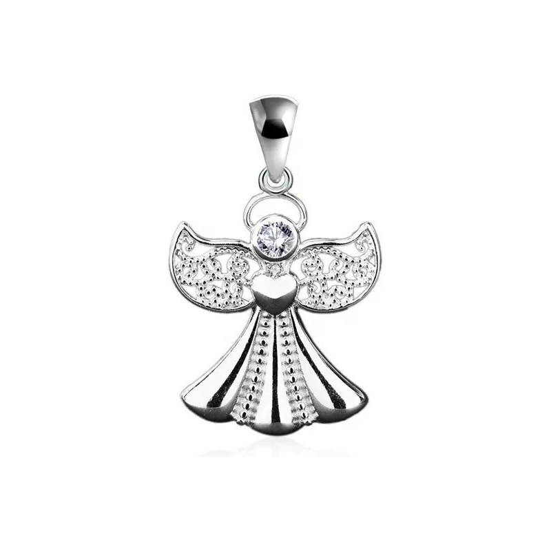 MAJYA Strieborný prívesok ANJEL so zirkónom 10001 64581122