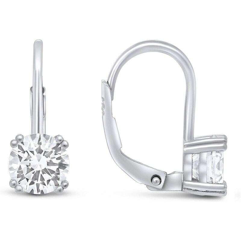 Brilio Silver Blyštivé strieborné náušnice so zirkónmi EA1013W 66592831