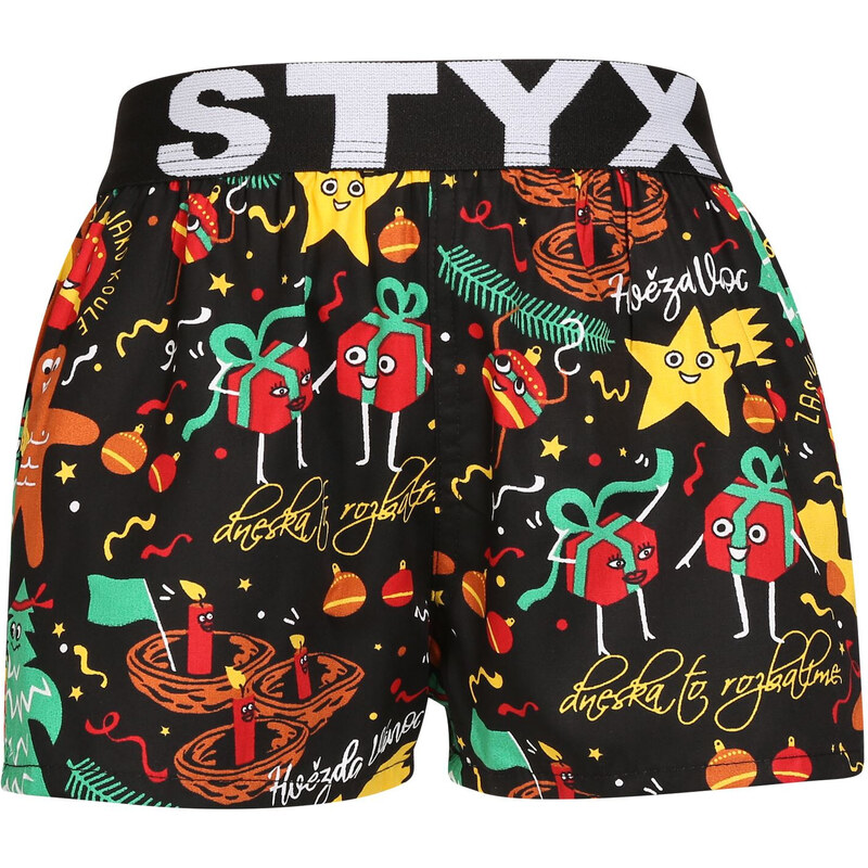 Detské trenky Styx art športová guma Vianoce ozdoby (BJ1754) 4-5 let 66060711