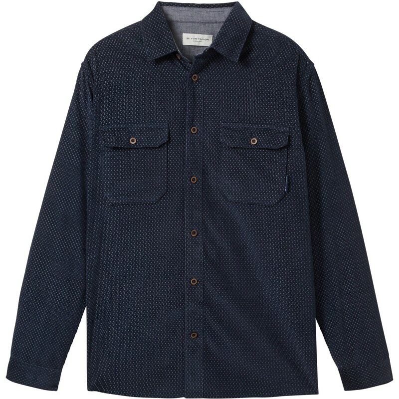 TOM TAILOR Košeľa námornícka modrá / sivá 48406019