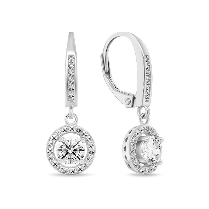 Brilio Silver Nádherné strieborné náušnice s čírymi zirkónmi EA466W 66597111