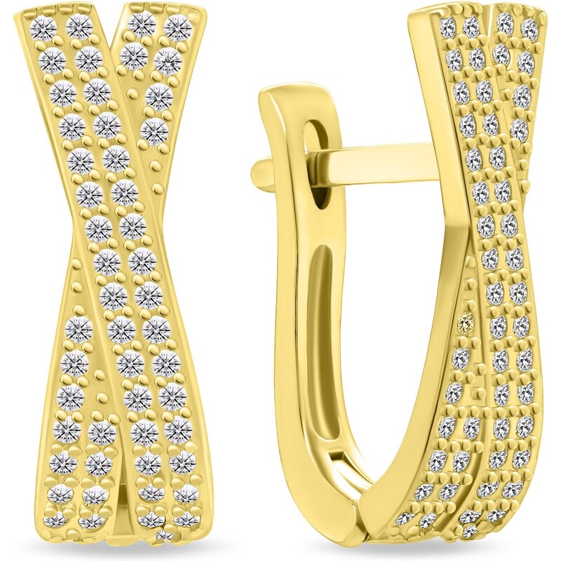 Brilio Silver Trblietavé pozlátené náušnice PE066Y 66592163