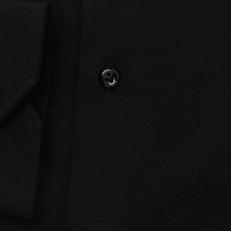 Willsoor Pánska štýlová čierna košeľa slim fit Jersey 15895