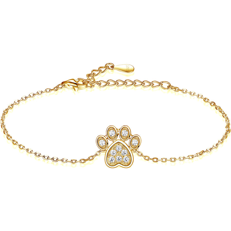 Olivie Strieborný náramok LABKA GOLD 8103 47359696