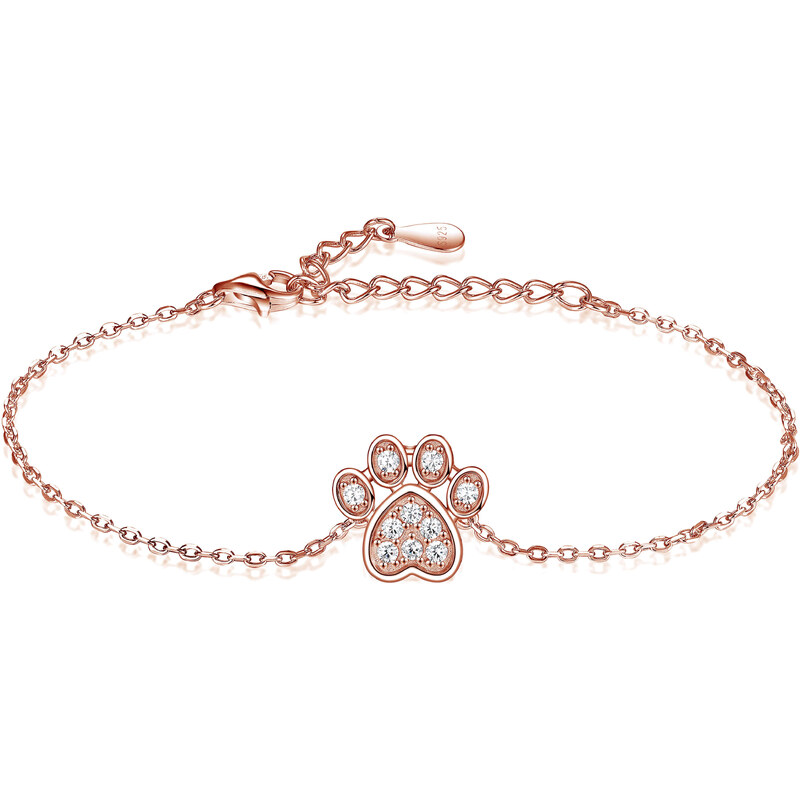 Olivie Strieborný náramok LABKA ROSE 8104 47359697