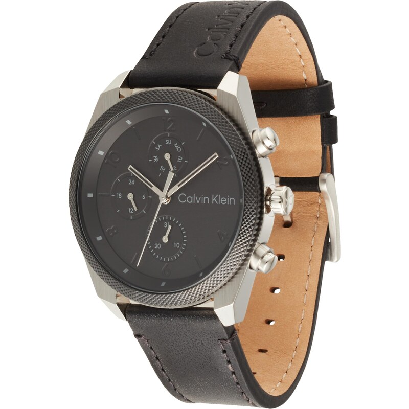 Calvin Klein Analógové hodinky čierna / strieborná 56909048