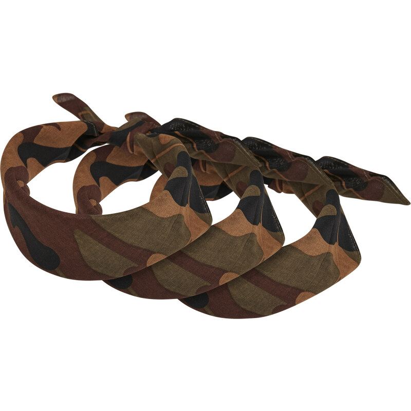 E-shop Urban Classics Bandana 3-pack woodcamo
