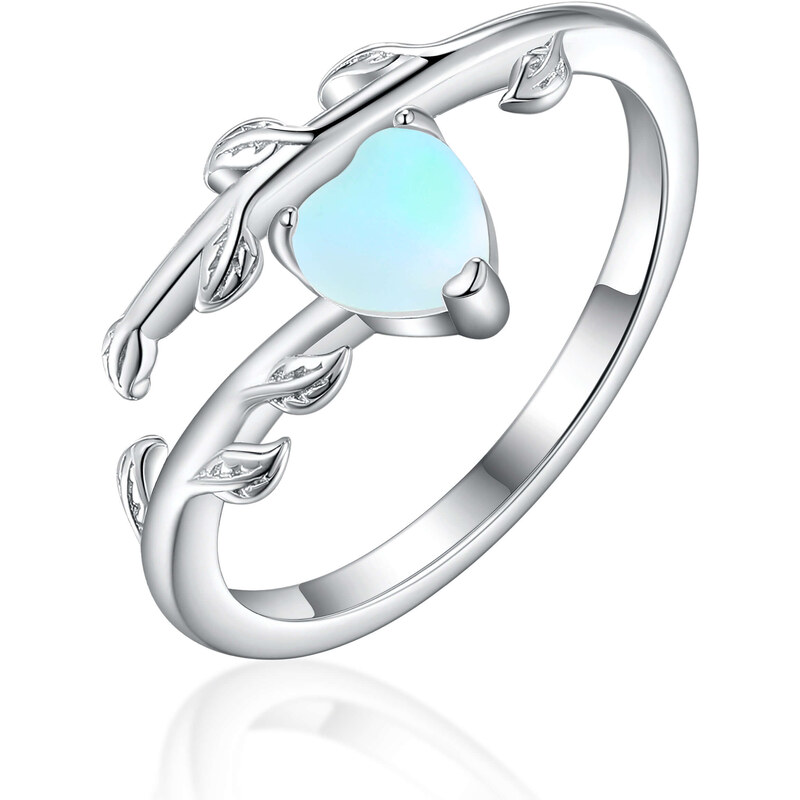 Olivie Strieborný prsteň MESAČNÉ SRDCE 8124 47359716