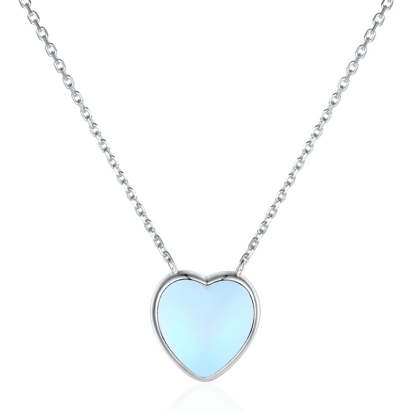 Olivie Strieborný náhrdelník MESAČNÉ SRDCE 8127 48558213