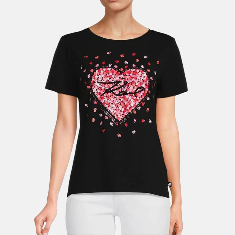 Dámské černé triko Karl Lagerfeld 55619 47339315