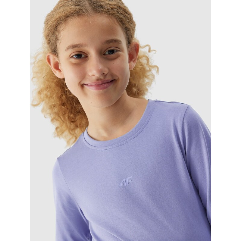 4F Dievčenské tričko s dlhým rukávom