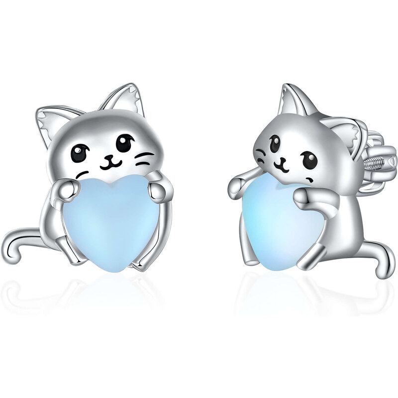 Olivie Strieborné náušnice MESAČNÁ MAČKA 8132 47359722