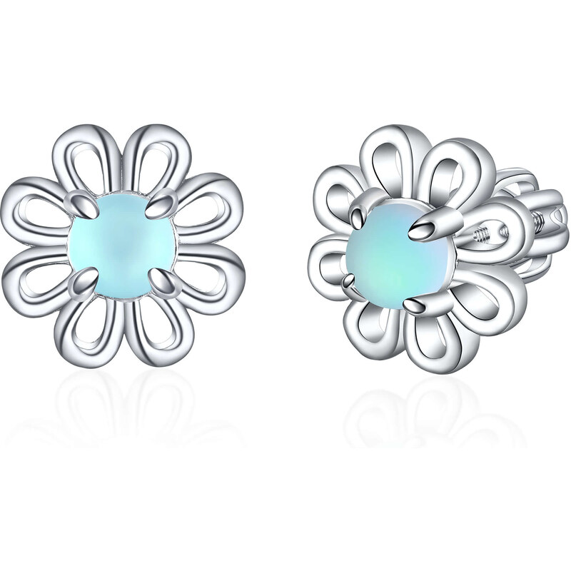 Olivie Strieborné náušnice MESAČNÝ KVIETOK 8137 47359726