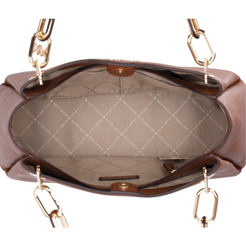 Michael Kors Trisha Large Pebbled Leather Shoulder Bag Luggage
