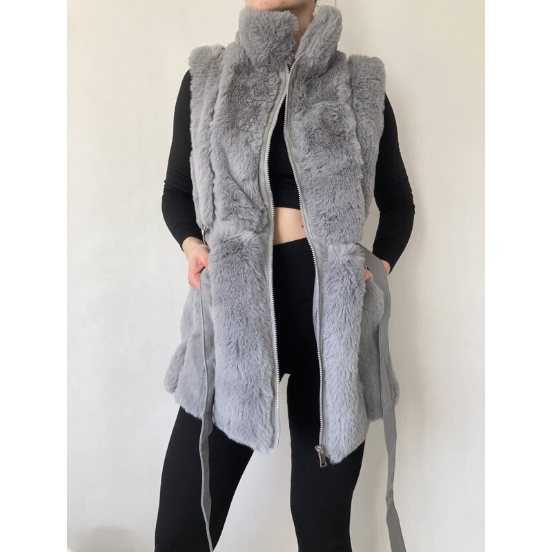 modnenakupy.sk Dámska kožušinová vesta WOLFS 47359566