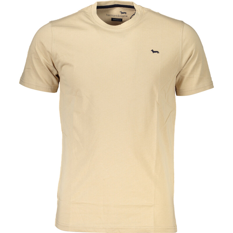 HARMONT & BLAINE Béžové pánske tričko s krátkym rukávom 64714062