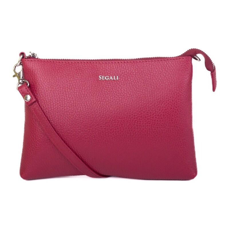 SEGALI Dámska kožená crossbody kabelka A6B viva magenta 66591127