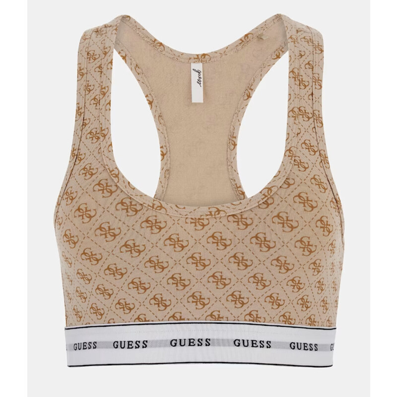 Dámska podprsenka bralettka O97C01KBOE1 - P13W béžová s potlačou - 52492237