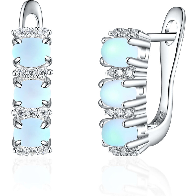 Olivie Strieborné náušnice MESAČNÝ KAMEŇ 8157 47375246