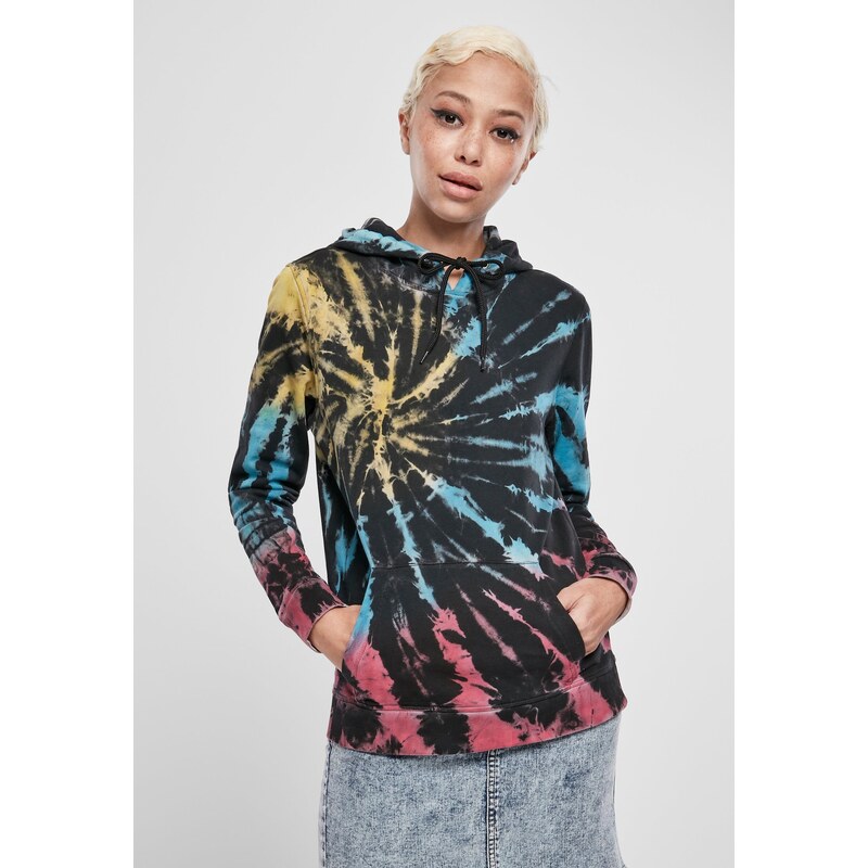 Urban Classics Womens Dye Hoody Tie Black 50668997