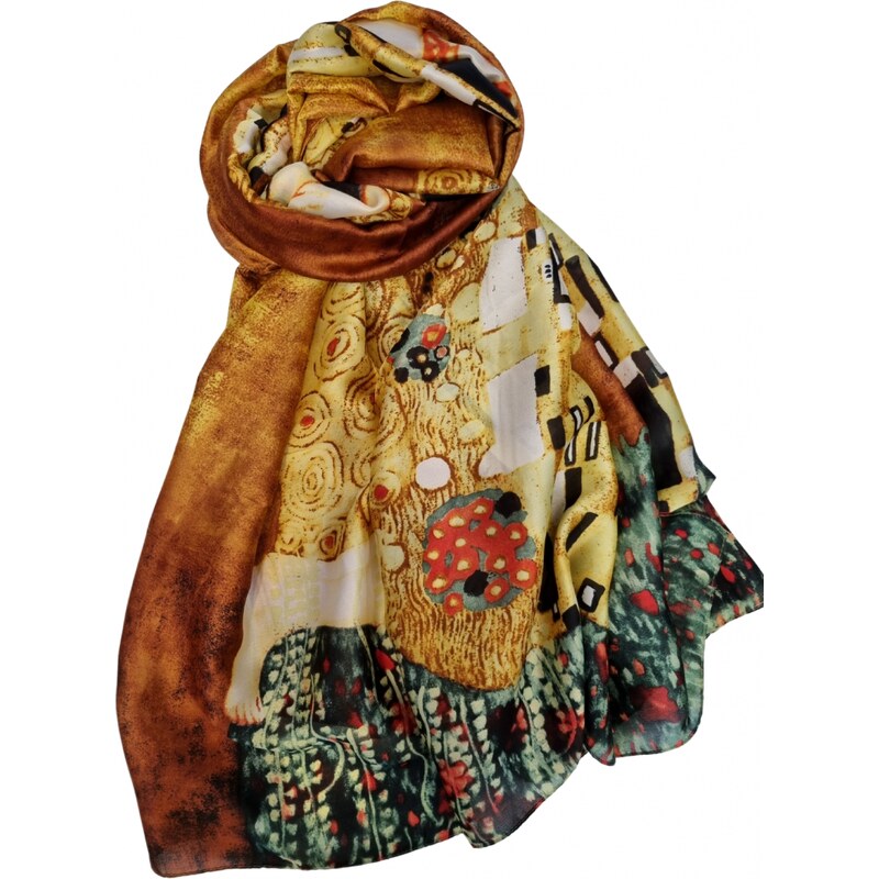 Katrins Fashion Hodvábny Dámsky elegantný šál Gustav Klint 47375512