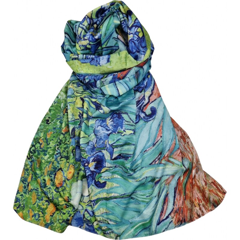 Katrins Fashion Hodvábny Dámsky elegantný šál Gustáv Klimt 37141704