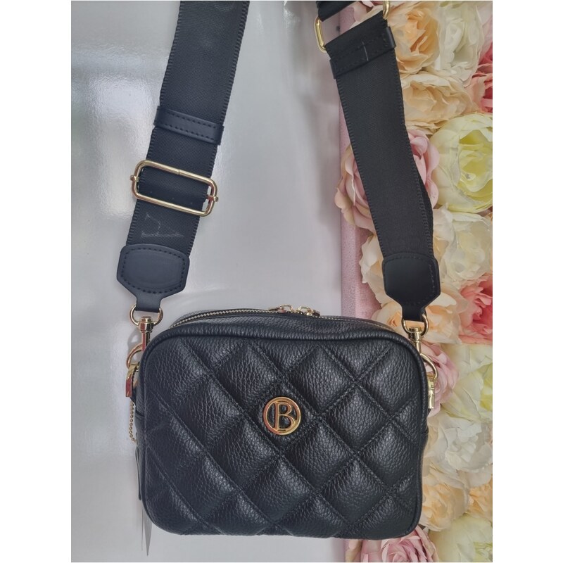 E-shop Katrins Fashion Čierna Kožená Crossbody kabelka BAGGER