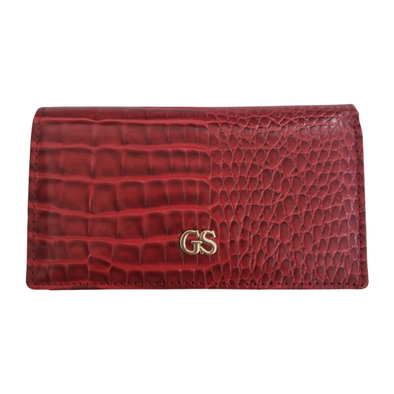 Katrin's Fashion Kožená menšia červená peňaženka Gross