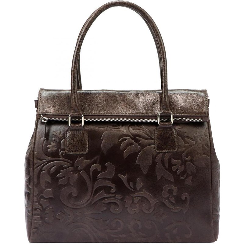 Vera Pelle Kožená tmavo hnedá dámska kabelka do ruky Luka 47376010