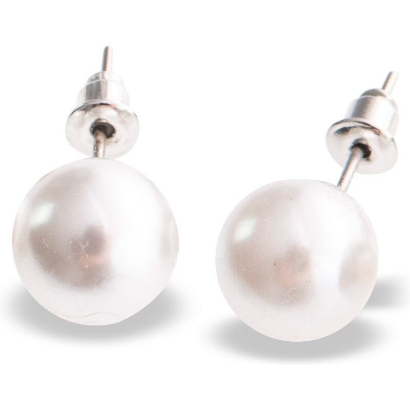 Fashion Only Náušnice - voskové 10mm, biele 47378037