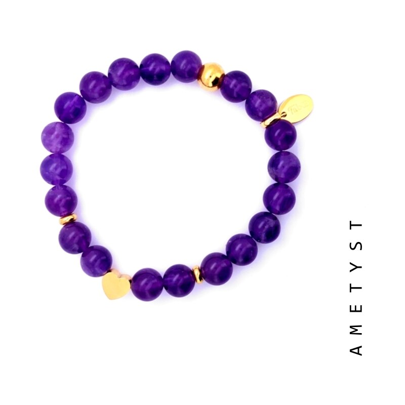 Taboo náramok Symbol so srdiečkom, ametyst tbs801 47563649