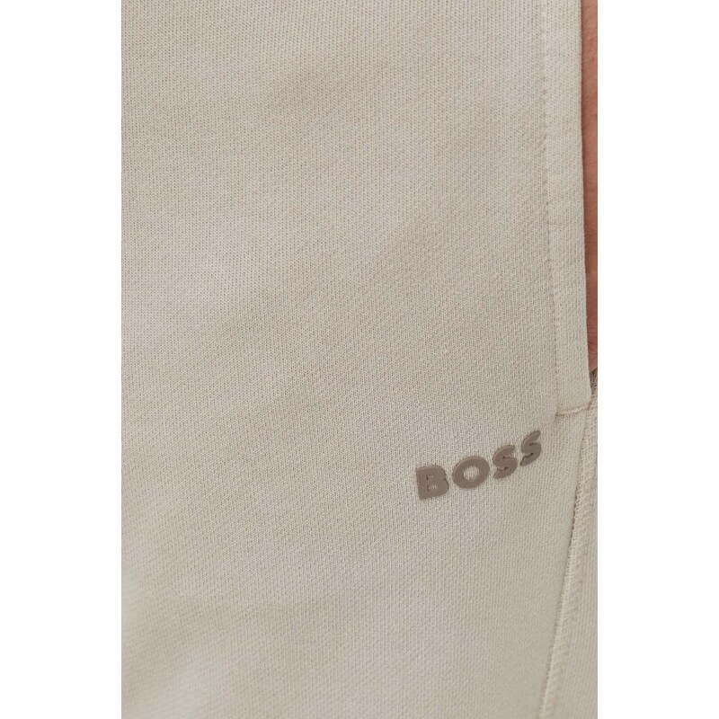 Boss Orange Bavlnené tepláky BOSS BOSS CASUAL béžová farba,jednofarebné,50472661