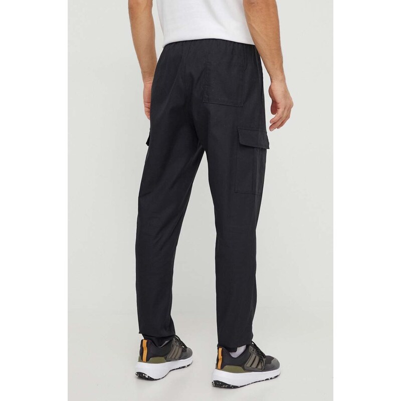 Bavlnené nohavice adidas Originals čierna farba, strih cargo, IT8175