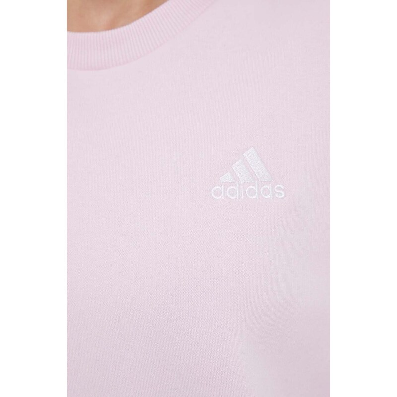 Mikina adidas dámska, ružová farba, s nášivkou, IM0209